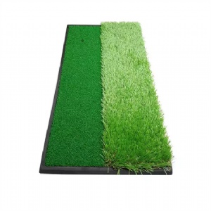 Rubber Base Dual-Turf Golf Hitting Mat